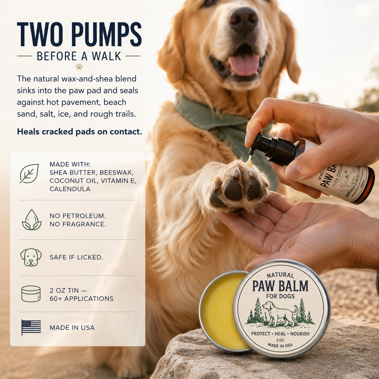 PetSter Paw Balm — Pavement, Salt & Sand Protection