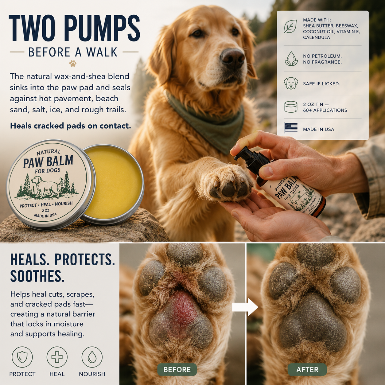 PetSter Paw Balm — Pavement, Salt & Sand Protection